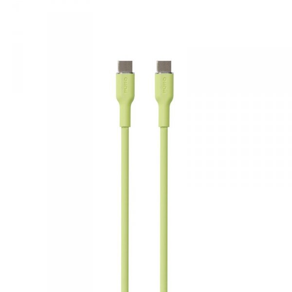 PURO ICON Soft Cable – Kabel USB-C do USB-C 1.5 m (Matcha Green)