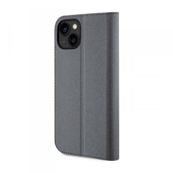 Karl Lagerfeld Booktype NFT Saffiano Karl & Choupette - Etui iPhone 14 (Srebrny)