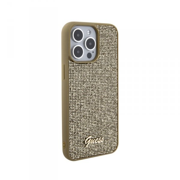 Guess Disco Metal Script - Etui iPhone 15 Pro Max (złoty)