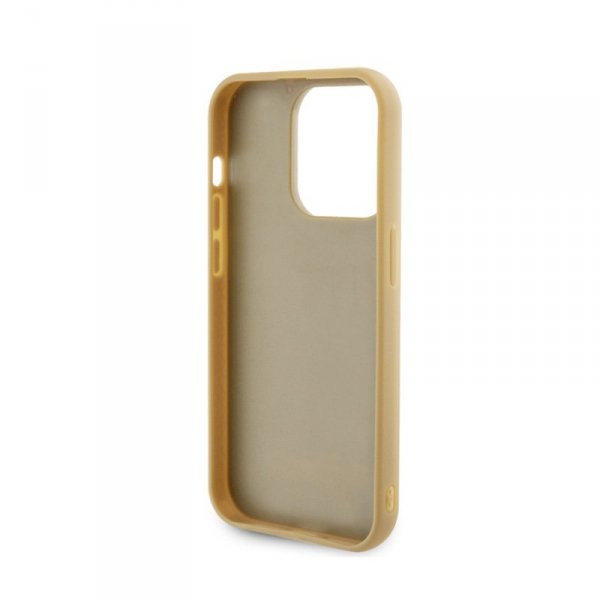 Guess Disco Metal Script - Etui iPhone 15 Pro (złoty)