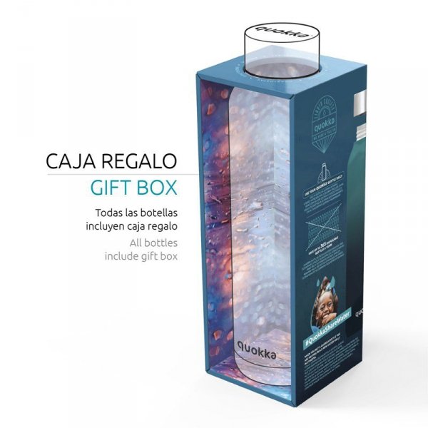 Quokka Solid - Butelka termiczna ze stali nierdzewnej 510 ml (Tropical Bloom)