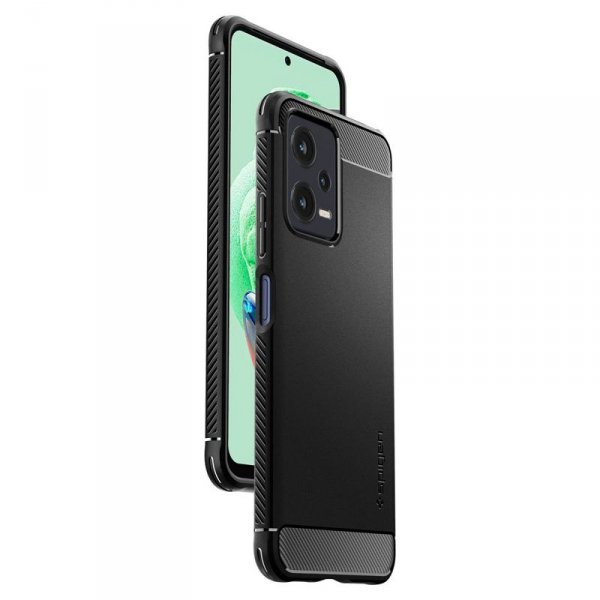 Spigen Rugged Armor - Etui do Xiaomi Redmi Note 12 5G/POCO X5 5G (Czarny)