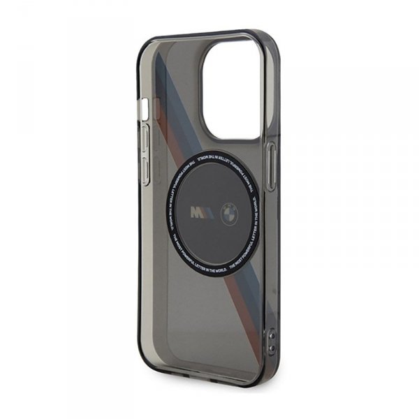 BMW Tricolor Stripes MagSafe - Etui iPhone 14 Pro (Szary)