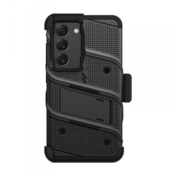 ZIZO BOLT Series - Pancerne etui Samsung Galaxy S23 ze szkłem 9H na ekran + uchwyt z podstawką (czarny)