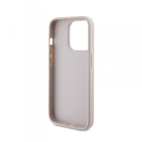 Guess 4G Metal Gold Logo - Etui iPhone 15 Pro (różowy)