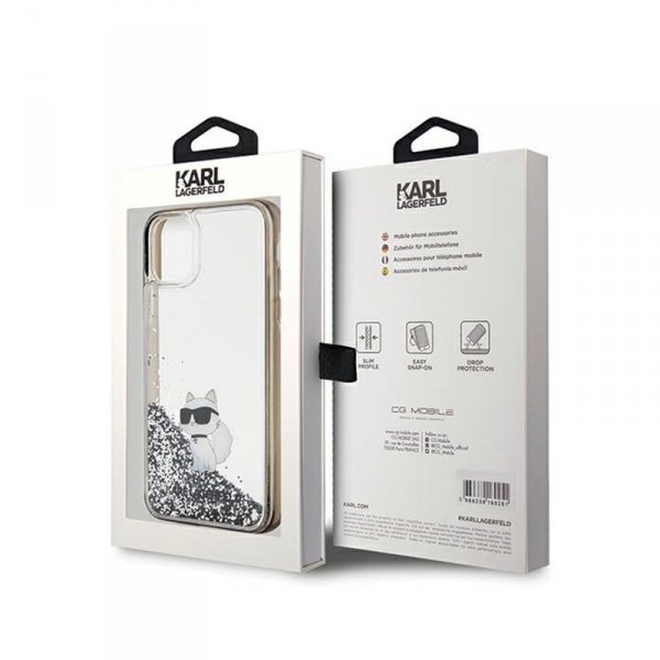 Karl Lagerfeld Liquid Glitter Choupette - Etui iPhone 11 (przezroczysty)