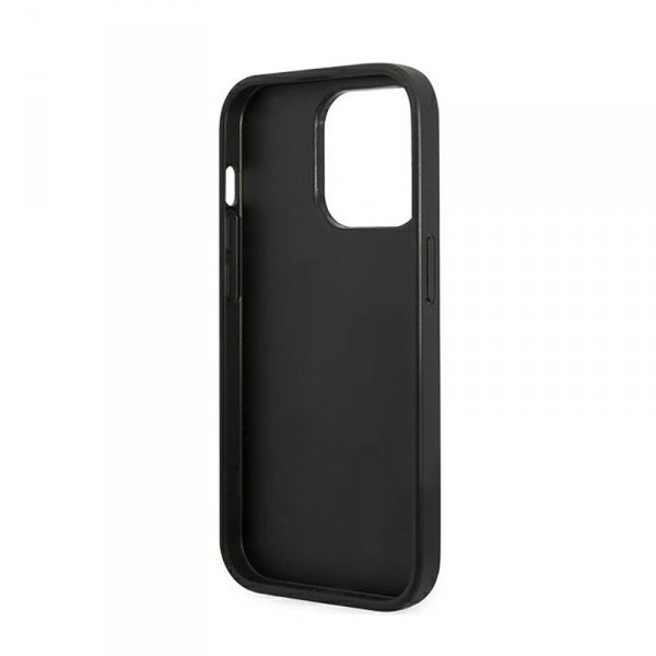 Guess Glitter Flakes Metal Logo Case – Etui iPhone 14 Pro (czarny)