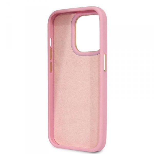 Guess Croco Collection - Etui iPhone 14 Pro (różowy)
