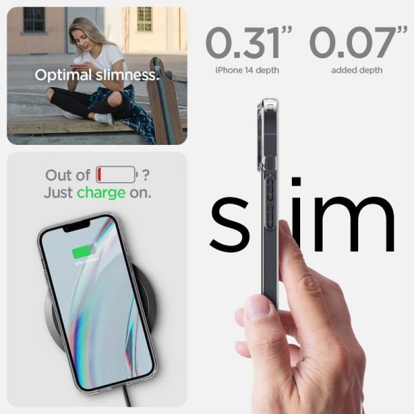 Spigen Crystal Pack - Zestaw etui + 2 x szkło do iPhone 15 Plus / iPhone 14 Plus (Przezroczysty)