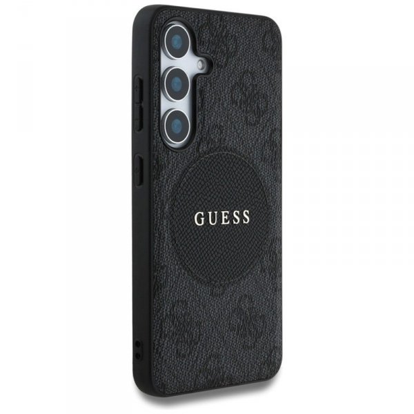 Guess 4G Round Patch Classic Logo MagSafe - Etui do Samsung Galaxy S25+ (czarny)