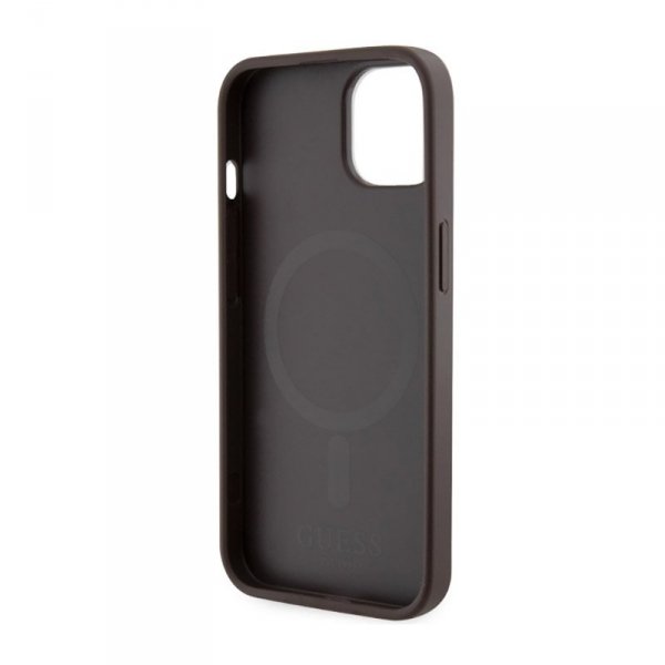 Guess GCube Stripes MagSafe - Etui iPhone 14 Plus (Brązowy)