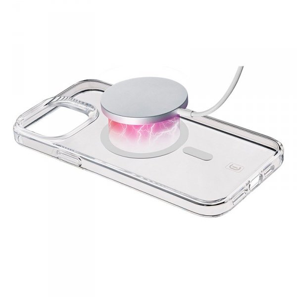 Cellularline Gloss Mag - Etui iPhone 15 MagSafe (przezroczysty)