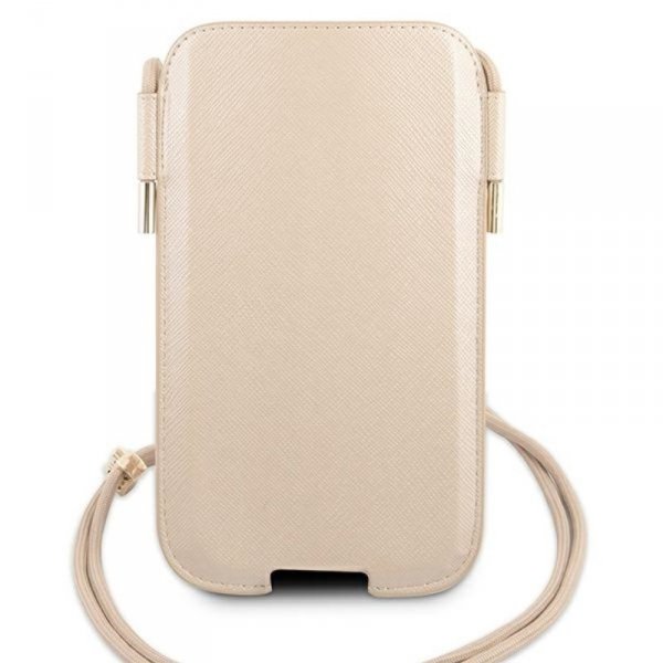 Guess Saffiano Pouch - Torebka na telefon S/M max 6.1&quot; (złoty)