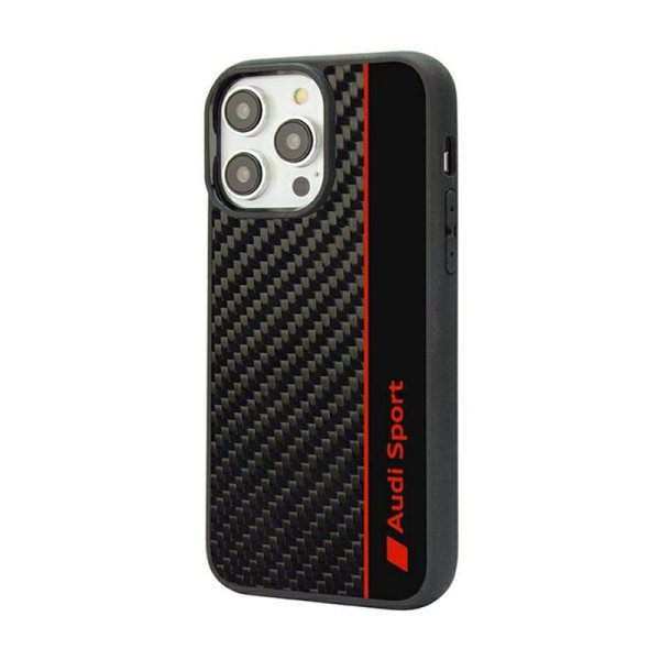 Audi Carbon Fiber Stripe - Etui iPhone 14 Pro Max (Czarny)