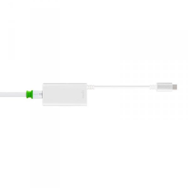 Moshi USB-C to Gigabit Ethernet Adapter - Aluminiowa przejściówka z USB-C na Gigabit Ethernet (srebrny)