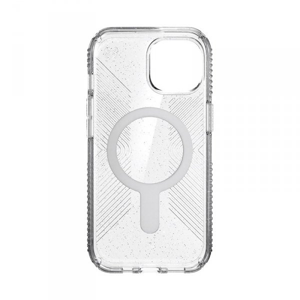 Speck Presidio Lux Grip ClickLock & MagSafe - Etui iPhone 16e / iPhone 15 / iPhone 14 / iPhone 13 (Clear / Platinium Glitter / C
