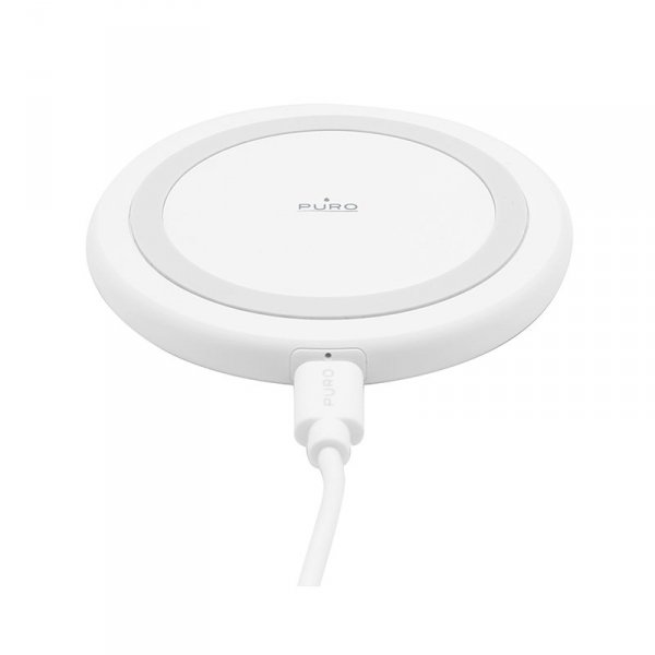 PURO Wireless Charging Station QI - Bezprzewodowa ładowarka indukcyjna Qi (biały)