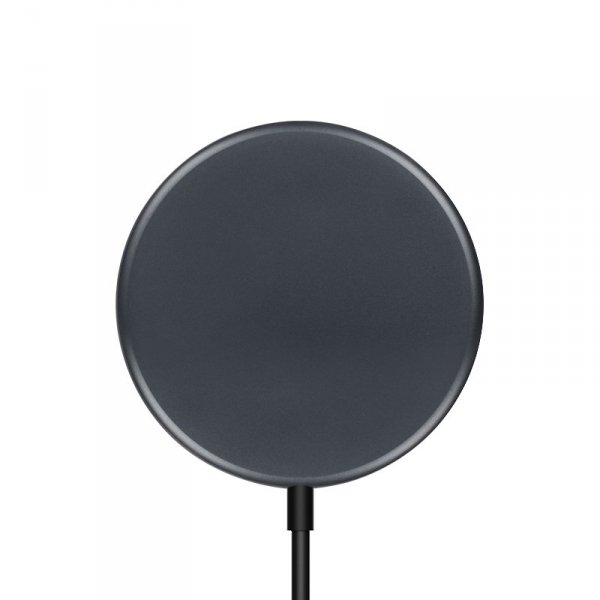 Crong MagSpot Wireless Charger – Aluminiowa ładowarka indukcyjna MagSafe 15W (Graphite)