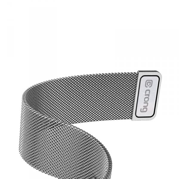 Crong Milano Steel - Pasek ze stali nierdzewnej do Apple Watch 38/40/41/42 mm (srebrny)