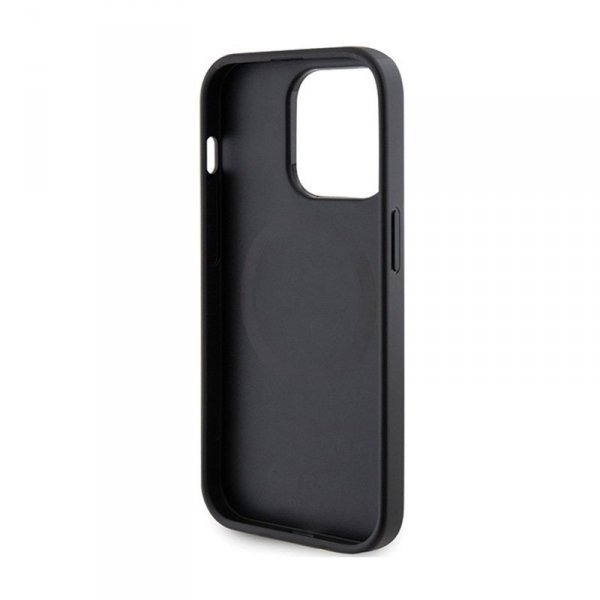 Guess Saffiano MagSafe - Etui iPhone 14 Pro Max (czarny)