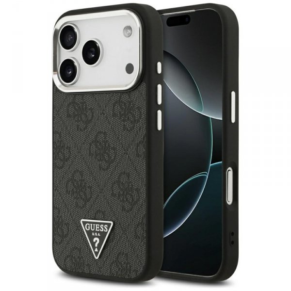 Guess 4G Triangle Logo MagSafe - Etui iPhone 17 Pro (czarny)