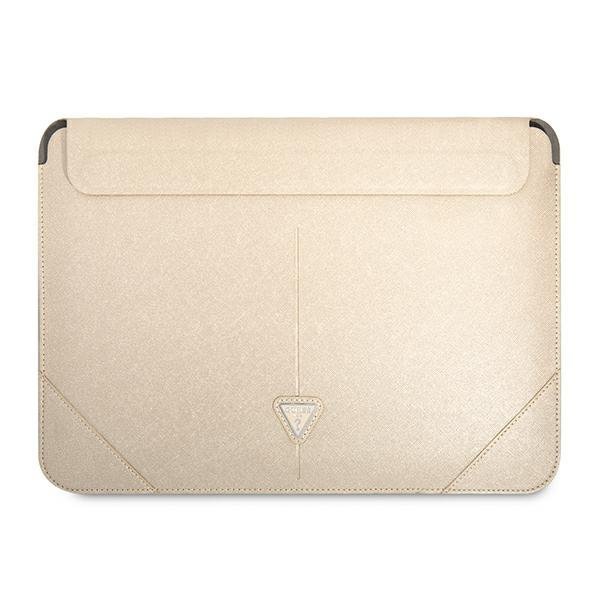 Guess Saffiano Triangle Logo Sleeve - Etui na notebooka 13&quot; / 14&quot; (beżowy)