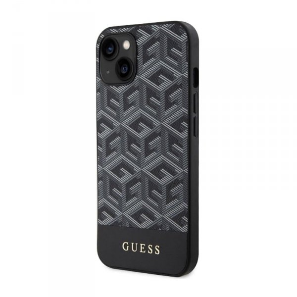 Guess GCube Stripes MagSafe - Etui iPhone 14 Plus (Czarny)
