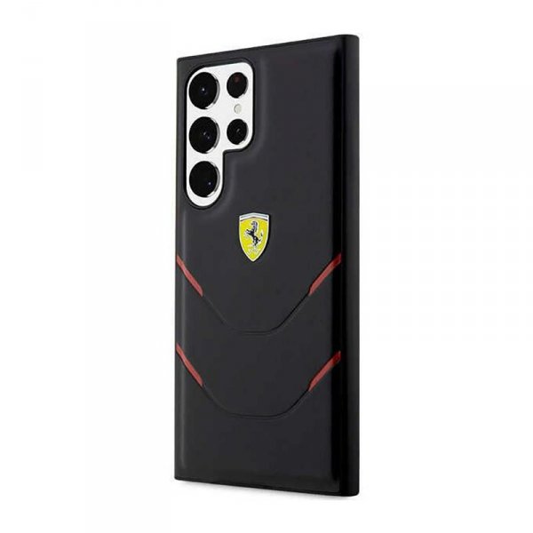 Ferrari Hot Stamp Lines - Etui Samsung Galaxy S23 Ultra (czarny)