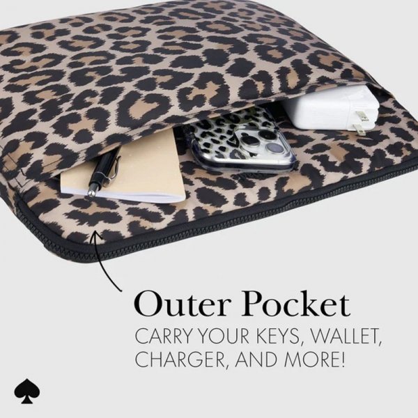 Kate Spade New York Puffer Sleeve - Pokrowiec MacBook Pro 14&quot; / Notebook 14&quot; (Classic Leopard)