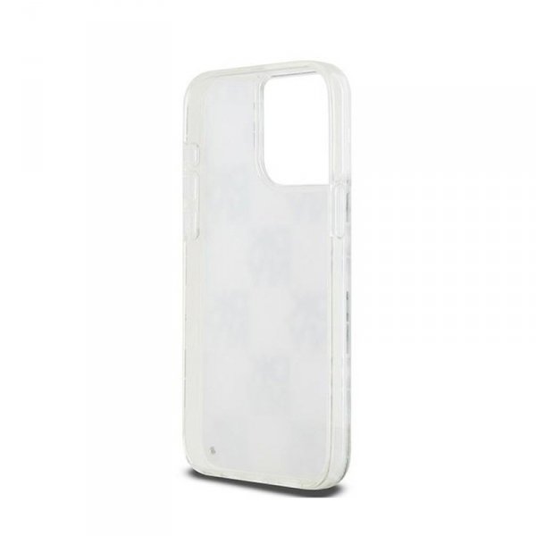 DKNY Liquid Glitter Multilogo - Etui iPhone 15 Pro Max (biały)