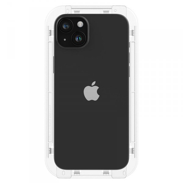 Spigen GLAS.TR EZ FIT FC - Szkło hartowane do iPhone 15 (Czarna ramka)