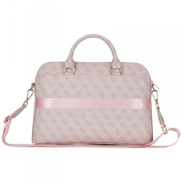 Guess 4G Zipper Pocket Triangle Logo - Torba na notebooka 15&quot; (różowy)