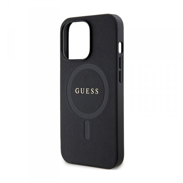 Guess Saffiano MagSafe - Etui iPhone 13 Pro (czarny)