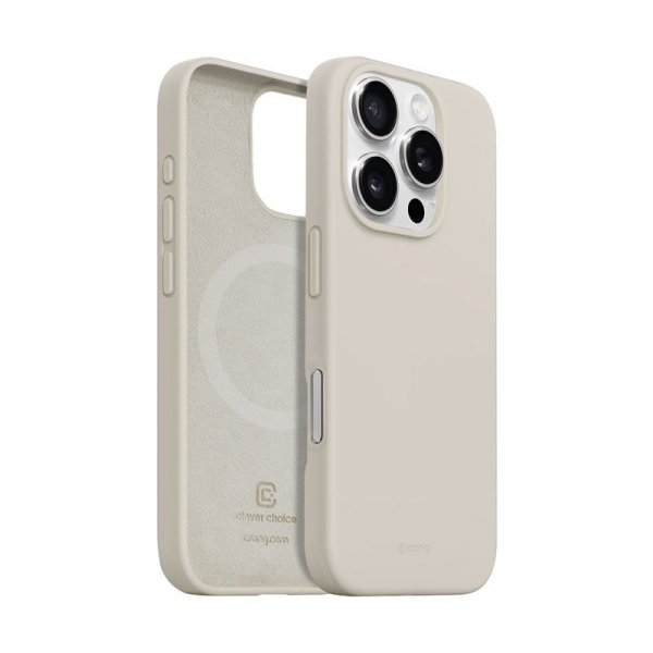 Crong Color Cover Magnetic - Etui iPhone 16 Pro MagSafe (kamienny beż)