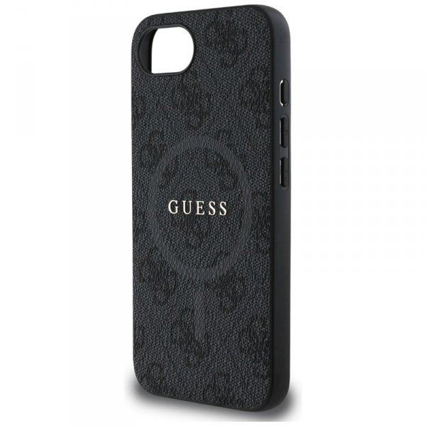 Guess 4G Ring Classic Logo MagSafe - Etui do iPhone 16e (czarny)