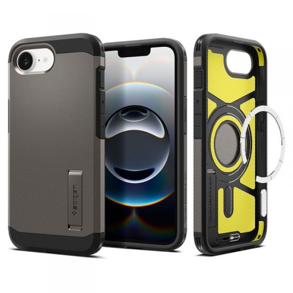 Spigen Tough Armor Mag MagSafe - Etui do iPhone 16e (Gunmetal)