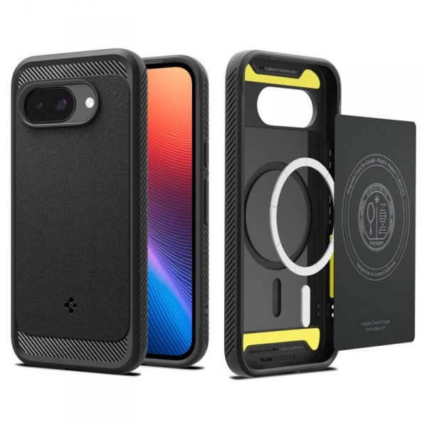 Spigen Rugged Armor Mag MagSafe - Etui do Google Pixel 9a (Matte Black)