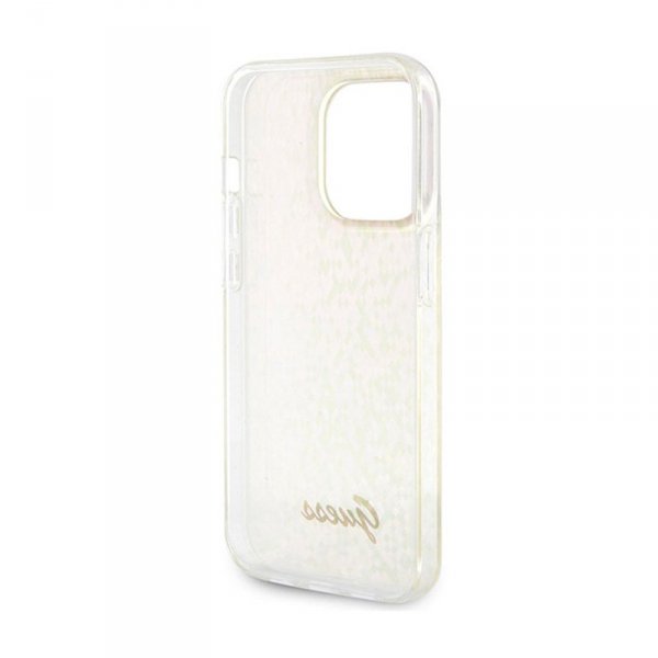 Guess IML Faceted Mirror Disco Iridescent - Etui iPhone 15 Pro Max (różowy)