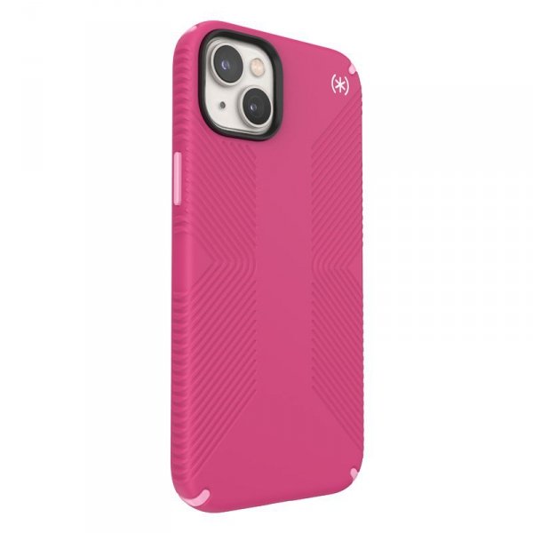 Speck Presidio2 Grip MagSafe - Antypoślizgowe etui iPhone 14 Plus (Digitalpink / Blossompink / White)