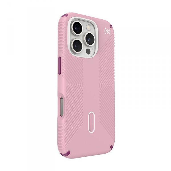 Speck Presidio2 Grip ClickLock & MagSafe - Etui iPhone 16 Pro (Wednesday Pink / Boysenberry Purple / White)