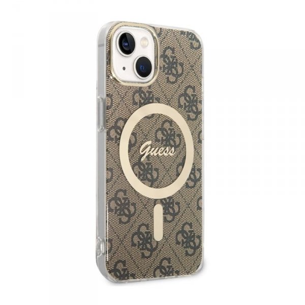 Guess 4G MagSafe - Etui iPhone 14 Plus (Brązowy)