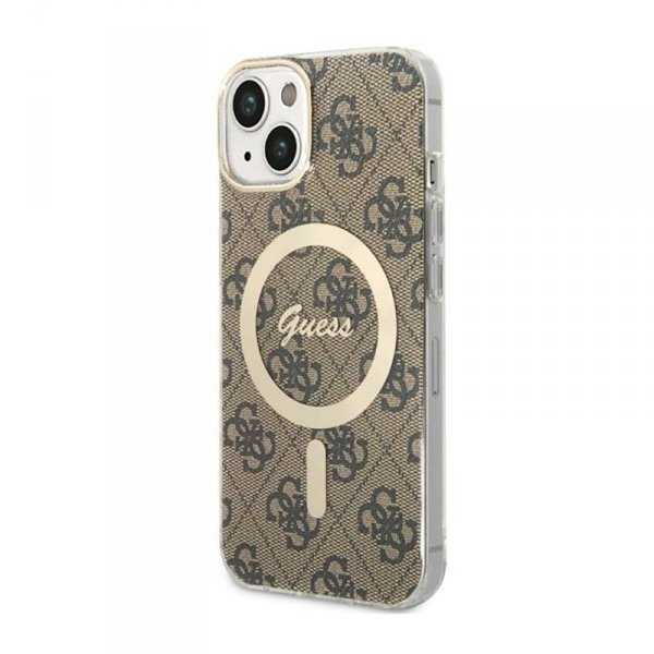 Guess 4G MagSafe - Etui iPhone 14 (Brązowy)