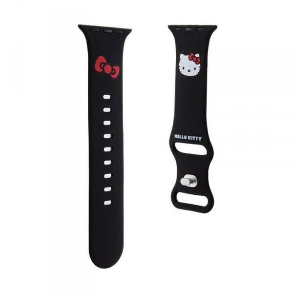 Hello Kitty Silicone Kitty Head - Pasek do Apple Watch 38/40/41 mm (czarny)
