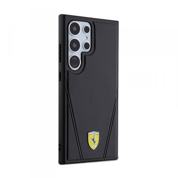 Ferrari Hot Stamp V Lines MagSafe - Etui Samsung Galaxy S24 Ultra (czarny)