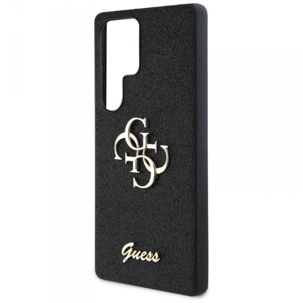 Guess Fixed Glitter Big 4G Metal Logo - Etui do Samsung Galaxy S25 Ultra (czarny)