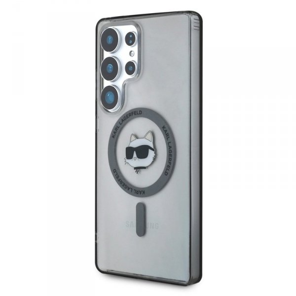 Karl Lagerfeld Button Choupette Head Printed Logo MagSafe - Etui Samsung Galaxy S25 Ultra (czarny)