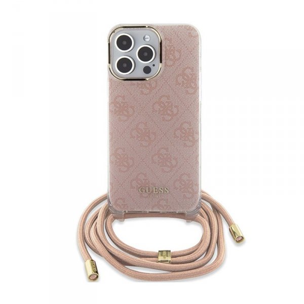 Guess Crossbody Cord 4G Print - Etui iPhone 15 Pro Max (różowy)