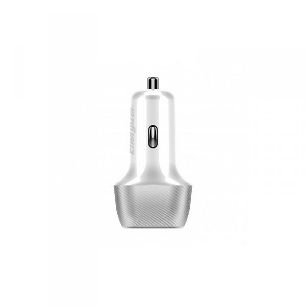 Energizer Ultimate - Ładowarka samochodowa USB-C & USB-A 38W PD + QC3.0 (Biały / Srebrny)