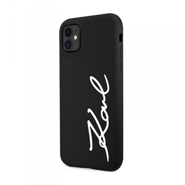 Karl Lagerfeld Silicone Signature - Etui iPhone 11 (Czarny)