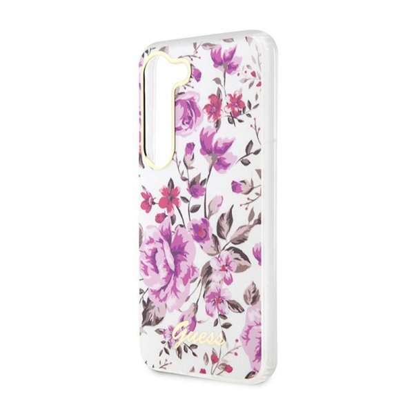 Guess Flower Collection - Etui Samsung Galaxy S23+ (biały)